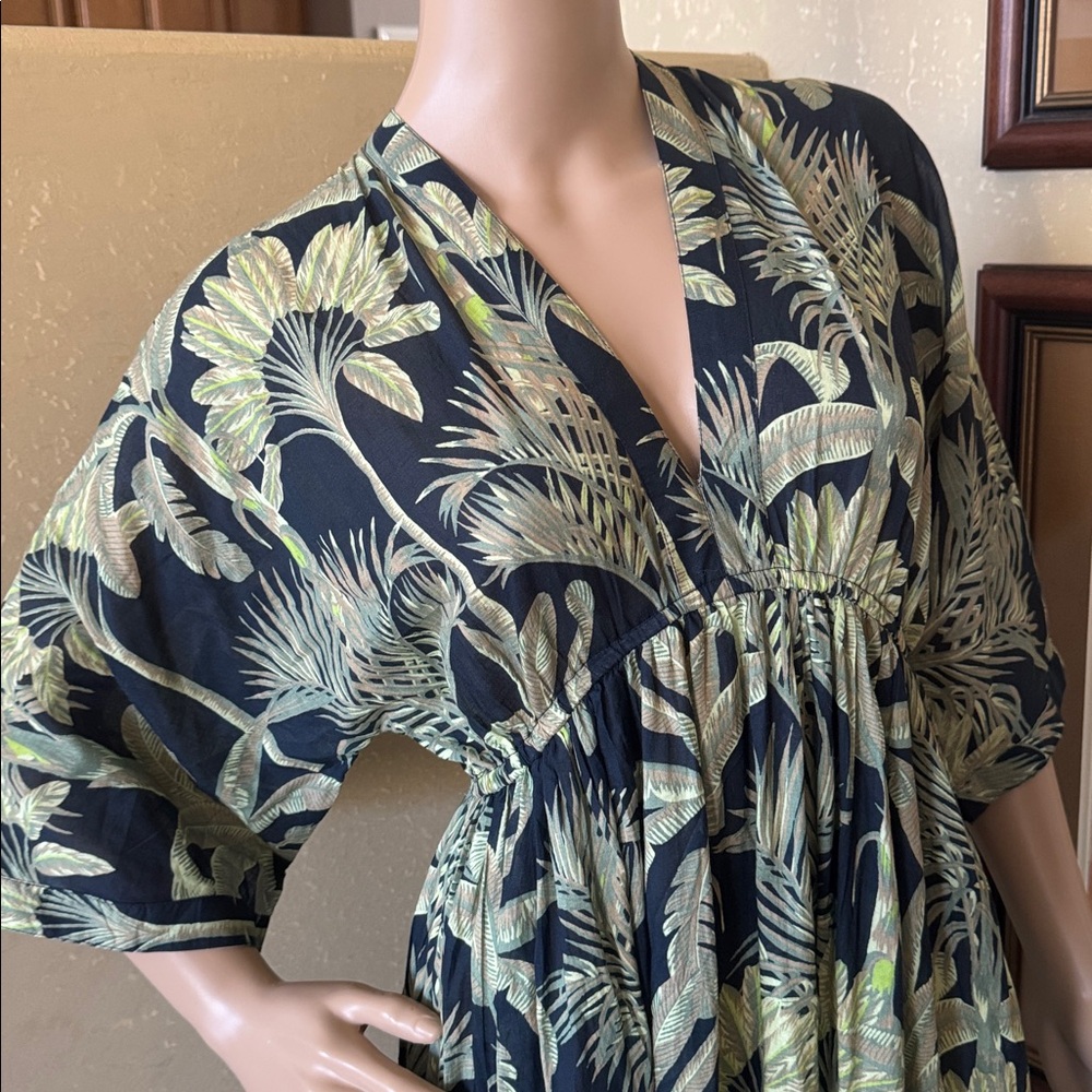 Haute Hippie Women’s Tropical Tiered Maxi Dress sz M - Picture 2 of 10